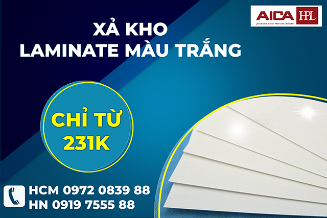 Khuyến mại laminate trắng