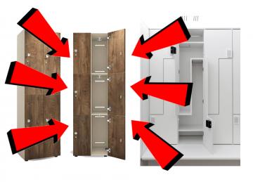 Tủ locker gỗ nhà tắm (gỗ compact hpl)