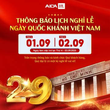 THÔNG BÁO NGHỈ LỄ QUỐC KHÁNH 2/9