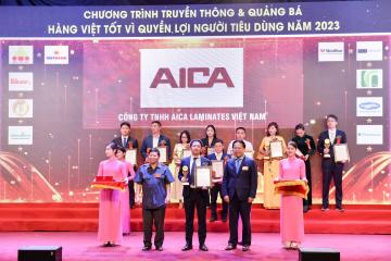 AICA Laminates Việt Nam đạt Top 20 Doanh nghiệp phát triển vững mạnh vì quyền lợi người tiêu dùng 2023